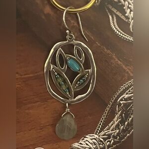 Silpada SINGLE EARRING ONLY Stabilized Turquoise .